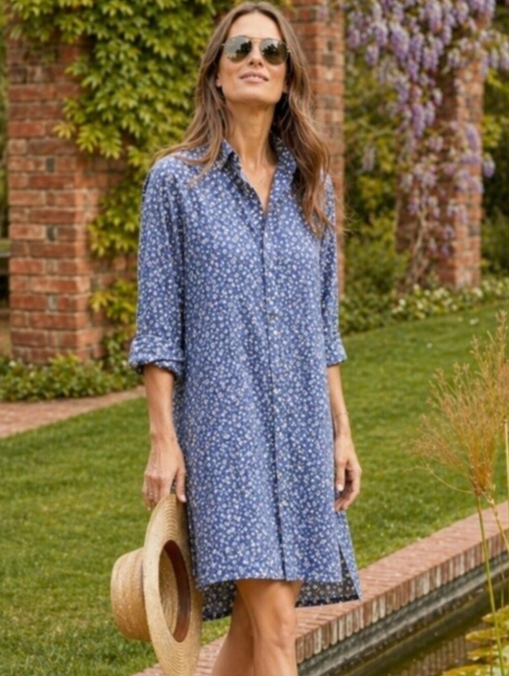 FRANK AND EILEEN HUNTER LINEN SHIRTDRESS SHIRT DRESS
